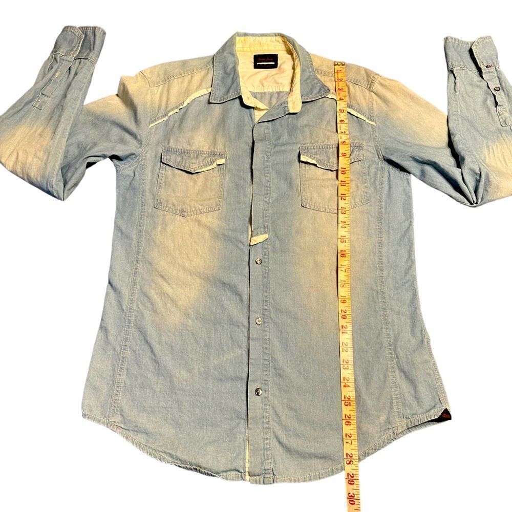 Sixth June bleached out denim chambray shirt - Picture 8 of 12